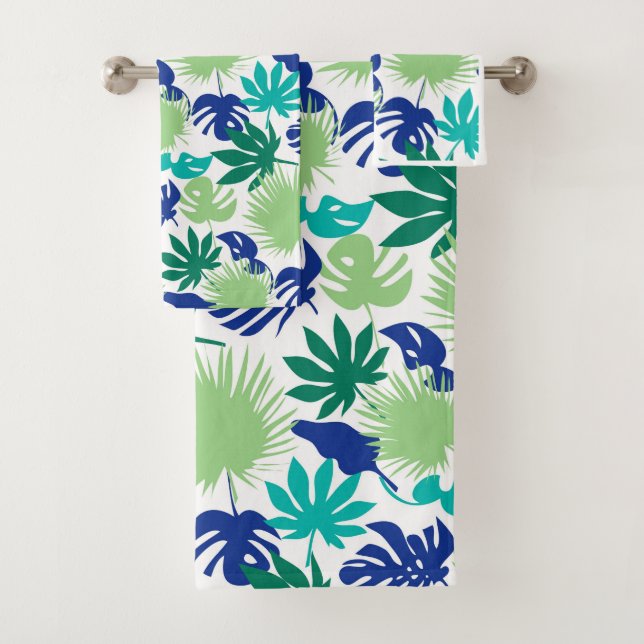 Conjunto De Toalhas Folhas tropicais (Insitu)
