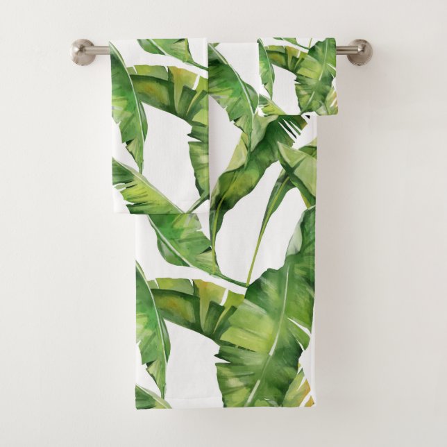 Conjunto De Toalhas Folhas verdes (Insitu)