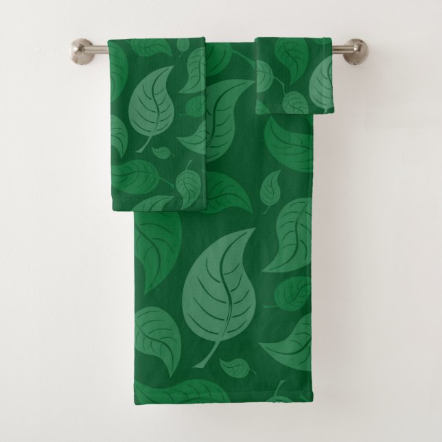 Conjunto De Toalhas Folhas verdes (Insitu)