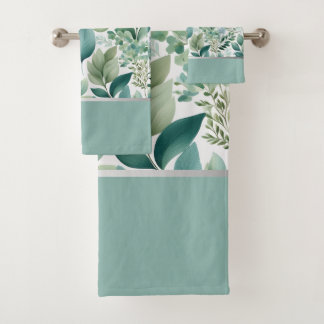 Conjunto De Toalhas Folhas Verdes Revitalizantes