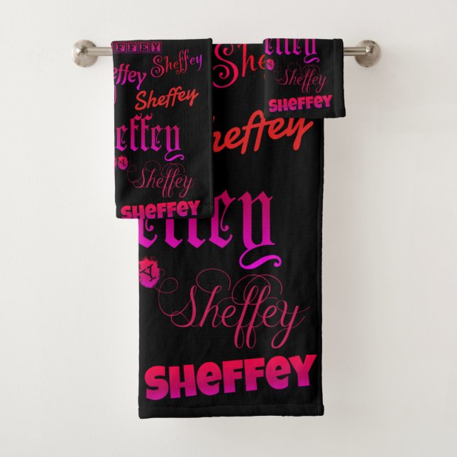 Conjunto De Toalhas Fontes de Sheffey - Rosa e Vermelho (Insitu)