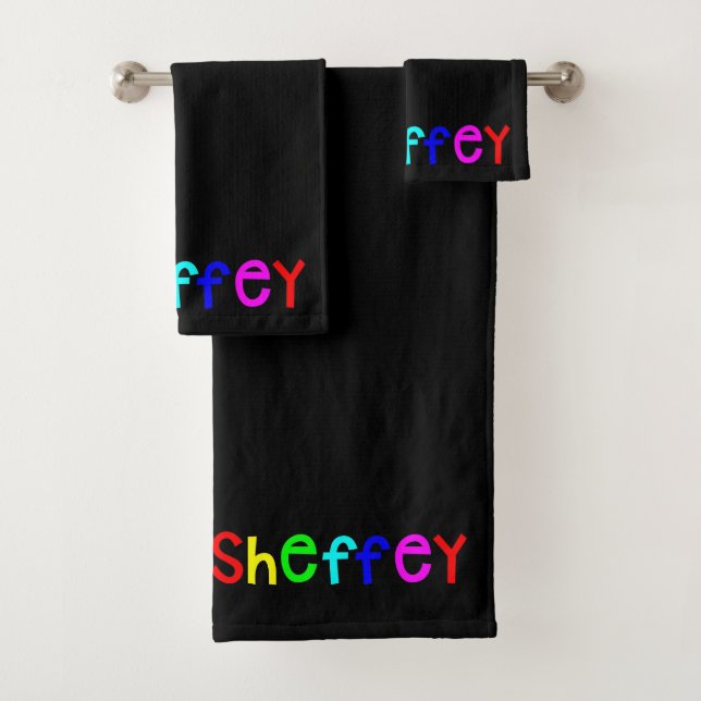 Conjunto De Toalhas Fontes Sheffey Bold Rainbow (Insitu)