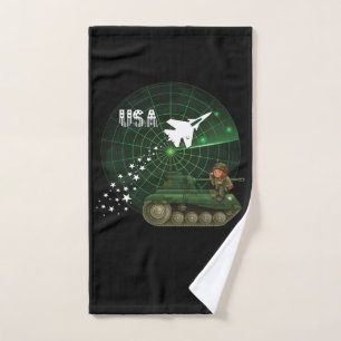 Conjunto De Toalhas Força aérea dos EUA, radar, jato, exército,
