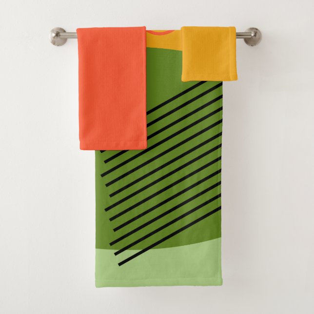 Conjunto De Toalhas Formas Abstratas  (Insitu)