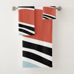 Conjunto De Toalhas Formas abstrato coloridas com design de impressão