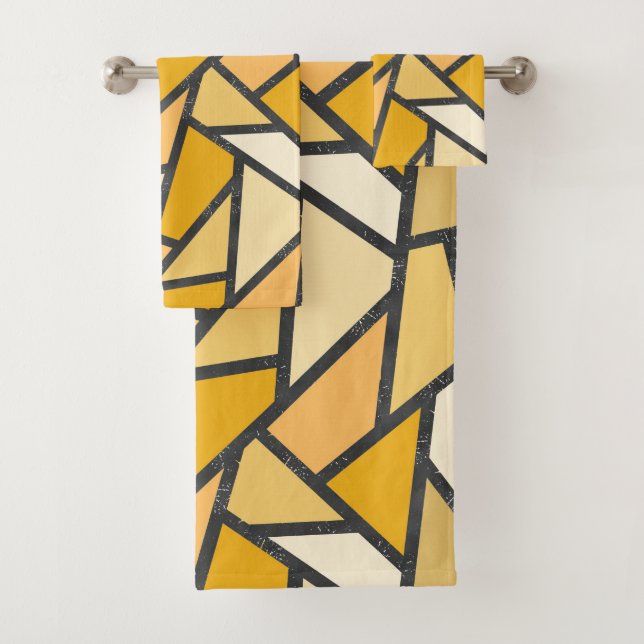 Conjunto De Toalhas Formas de vidro coloração amarela (Insitu)