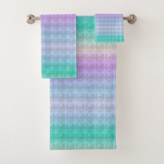 Conjunto De Toalhas Formas Geométricas Abstratas Multicoloridas Pastel (Insitu)