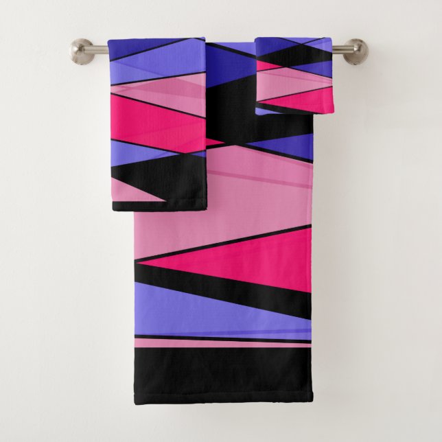 Conjunto De Toalhas formas geométricas abstrato modernas triângulos co (Insitu)