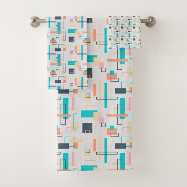 Conjunto De Toalhas Formas Geométricas Modernas do meio século (Insitu)