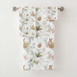 Conjunto De Toalhas Forno de inverno Floresta de Floresta de Floresta 