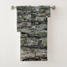 Conjunto De Toalhas Foto botânica do latido de pinheiro da natureza