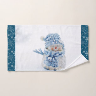 Conjunto De Toalhas Foto de um bonitão de neve no inverno - Natal