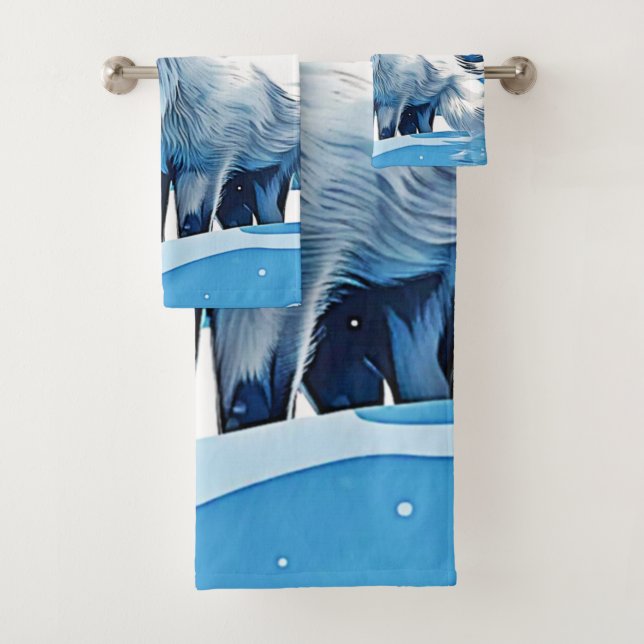 Conjunto De Toalhas Fox Art de inverno (Insitu)