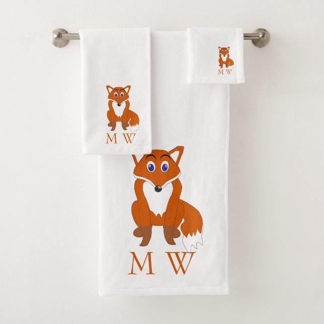 Conjunto De Toalhas Fox Design Monogramada (Insitu)