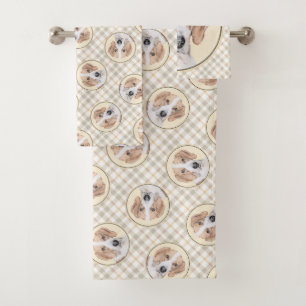 Conjunto De Toalhas Foxhound Red Walker Pintura em Cão