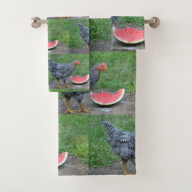Conjunto De Toalhas Frango ama melancia (Insitu)