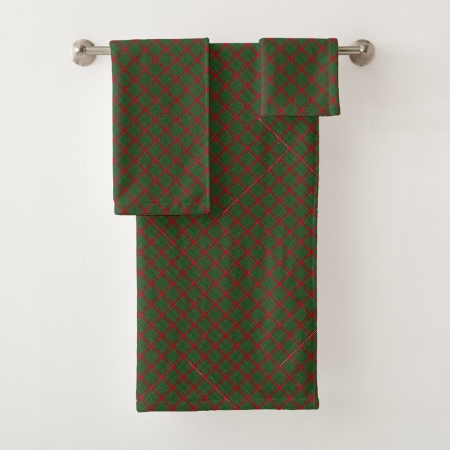 Conjunto De Toalhas Fraser de Castle Leathers Xadrez de Tartã (Insitu)