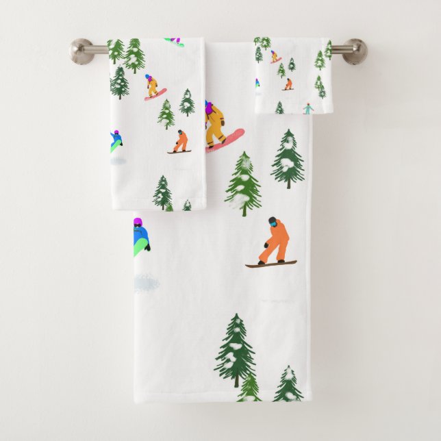 Conjunto De Toalhas Freeride Snowboarders Design (Insitu)