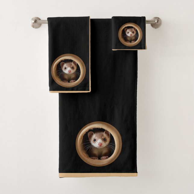 Conjunto De Toalhas Frente de Ferreto de Bebê - Furões Bonitos (Insitu)