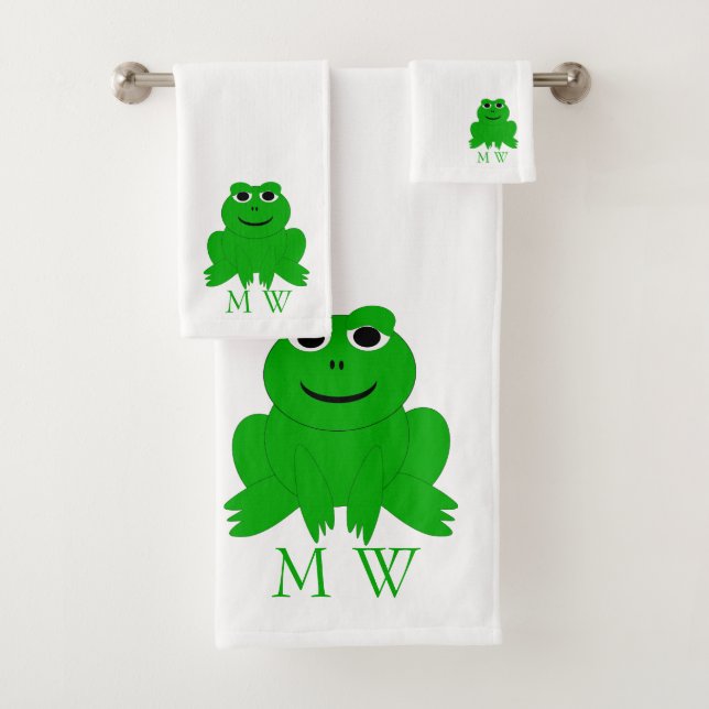 Conjunto De Toalhas Frog Design Monogramado (Insitu)