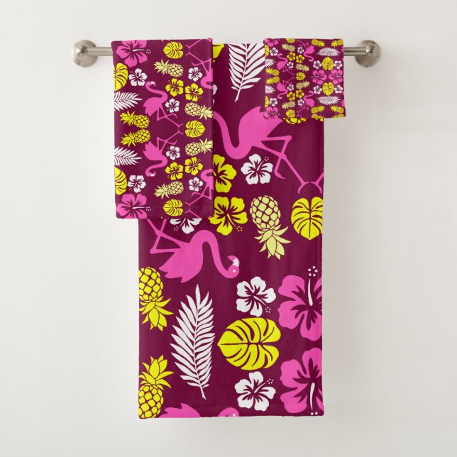 Conjunto De Toalhas Fruta Tropical Floral Padrão (Insitu)