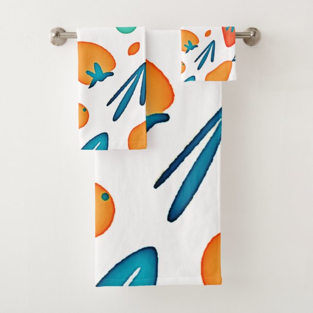 Conjunto De Toalhas Fruta Whimsy: Padrão Reproduzível (Insitu)