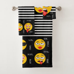 Conjunto De Toalhas Fun Emojis