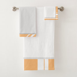 Conjunto De Toalhas Fundo das Linhas de Abstrato Branco Elegante