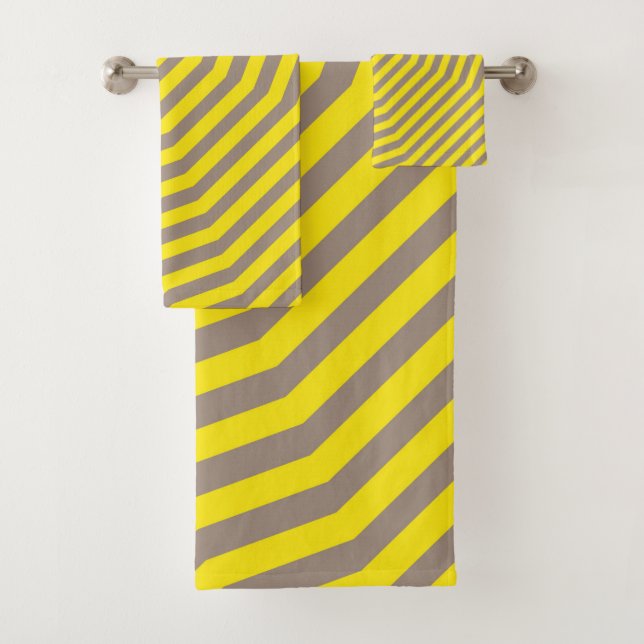 Conjunto De Toalhas Fundo de faixas diagonais simétricas 14 (Insitu)