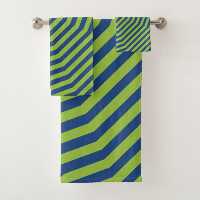 Conjunto De Toalhas Fundo de faixas diagonais simétricas 7 (Insitu)
