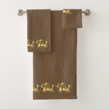 Fundo Dourado extravagante dos elefantes | Brown