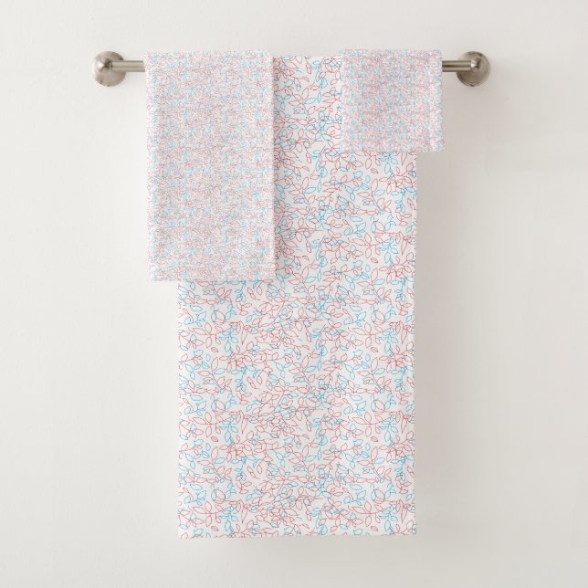 Conjunto De Toalhas Fundo texturizado esbranquiçado com sutil, fino, l (Insitu)