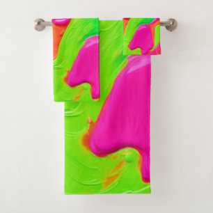 Conjunto De Toalhas Fusão de Cores Vibrantes