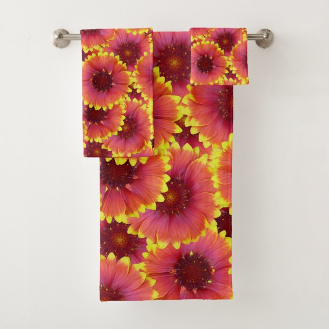 Conjunto De Toalhas Gaillardia - Padrão Sem Costura (Insitu)