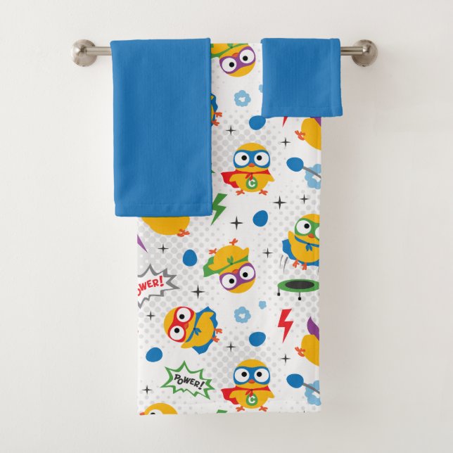 Conjunto De Toalhas Galinha Super Herói (Insitu)