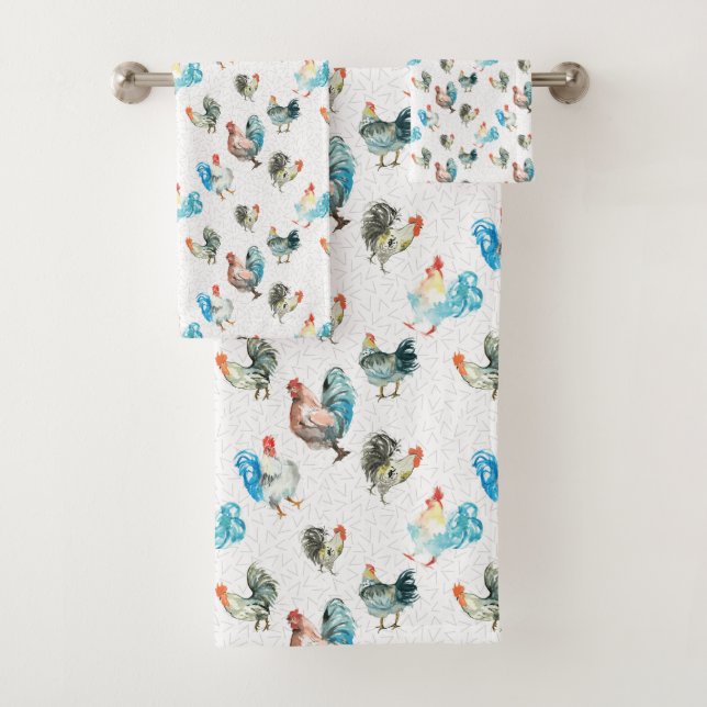 Conjunto De Toalhas Galinheiro Amante de Galinhas Caipiras (Insitu)