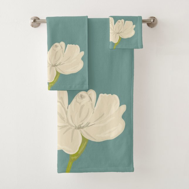 Conjunto De Toalhas Gardenia Flower Bloom (Insitu)