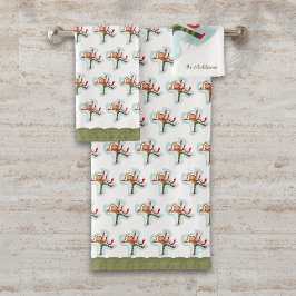 Conjunto De Toalhas Garota Anjo de Neve Bonita