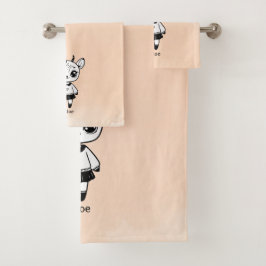 Conjunto De Toalhas Garota de Antílope Adorável - Design de Portas Bon