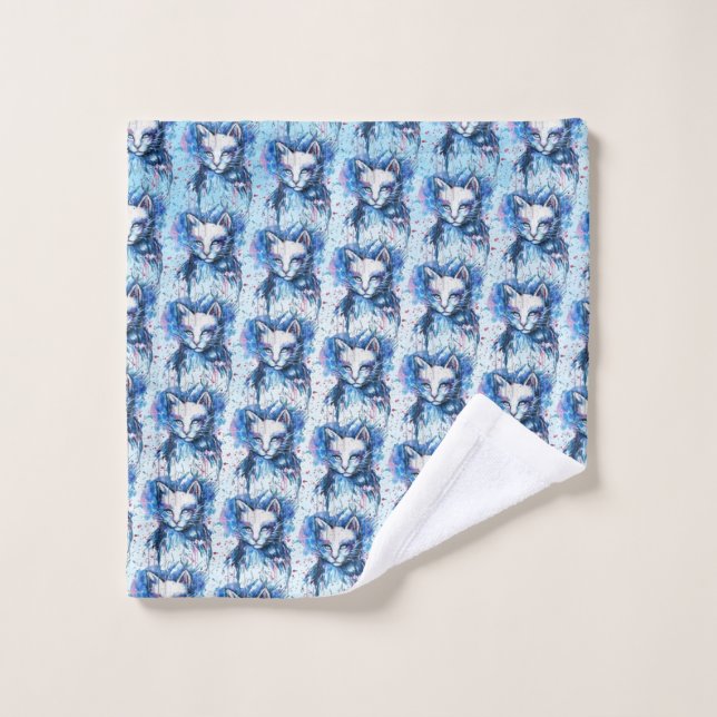 Conjunto De Toalhas Gatinha (Pano de lavar)