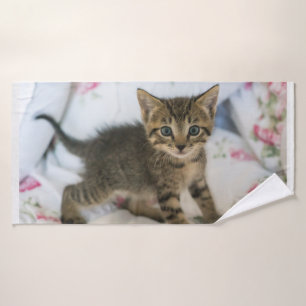Conjunto De Toalhas Gatinho Gatinho Gelado, Surpreso