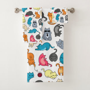 Conjunto De Toalhas Gatinhos travessosos