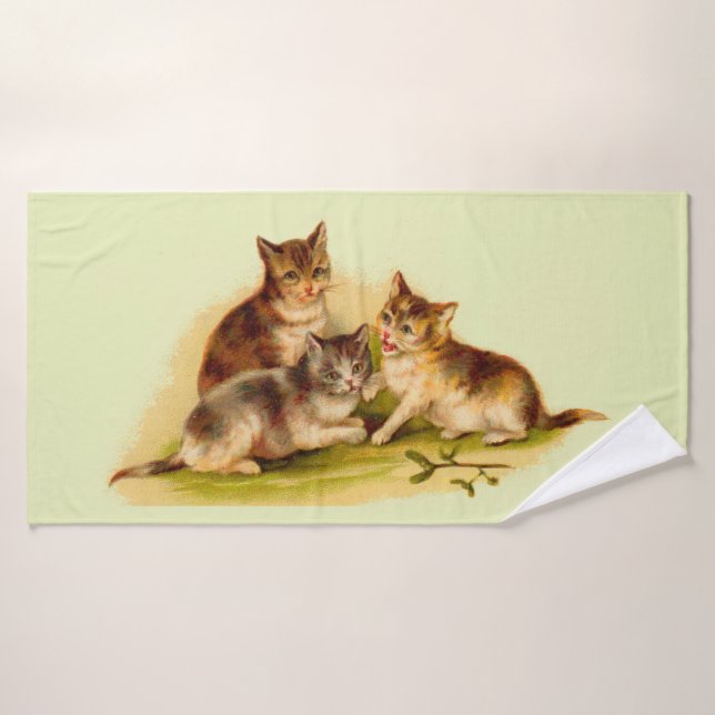 Conjunto De Toalhas Gatinhos vitorianos (Toalha de Banho)