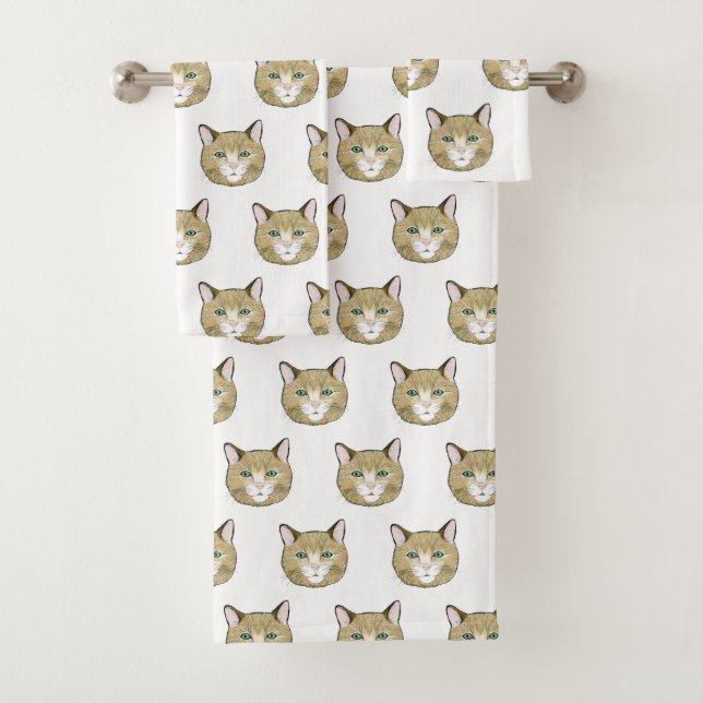 Conjunto De Toalhas Gato (Insitu)