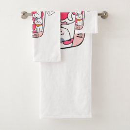 Conjunto De Toalhas Gato Antidepressivo Engraçado Presente no Gato