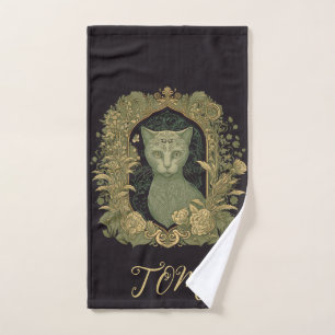 Conjunto De Toalhas Gato de Floresta Mística - Floresta Personalizada