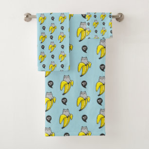 Conjunto De Toalhas Gato na banana