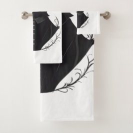 Conjunto De Toalhas Gato Negro Encantado de Salem