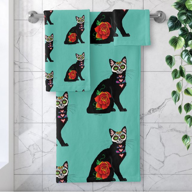 Conjunto De Toalhas Gato Preto do Câncer (Criador carregado)