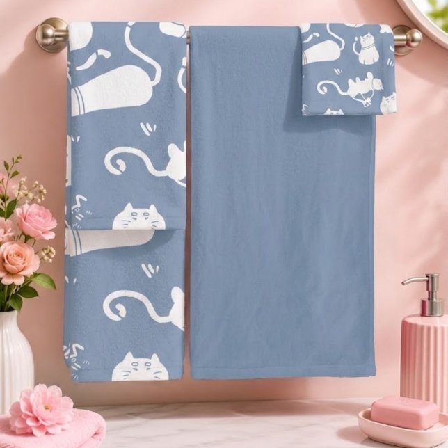 Conjunto De Toalhas gatos (Criador carregado)